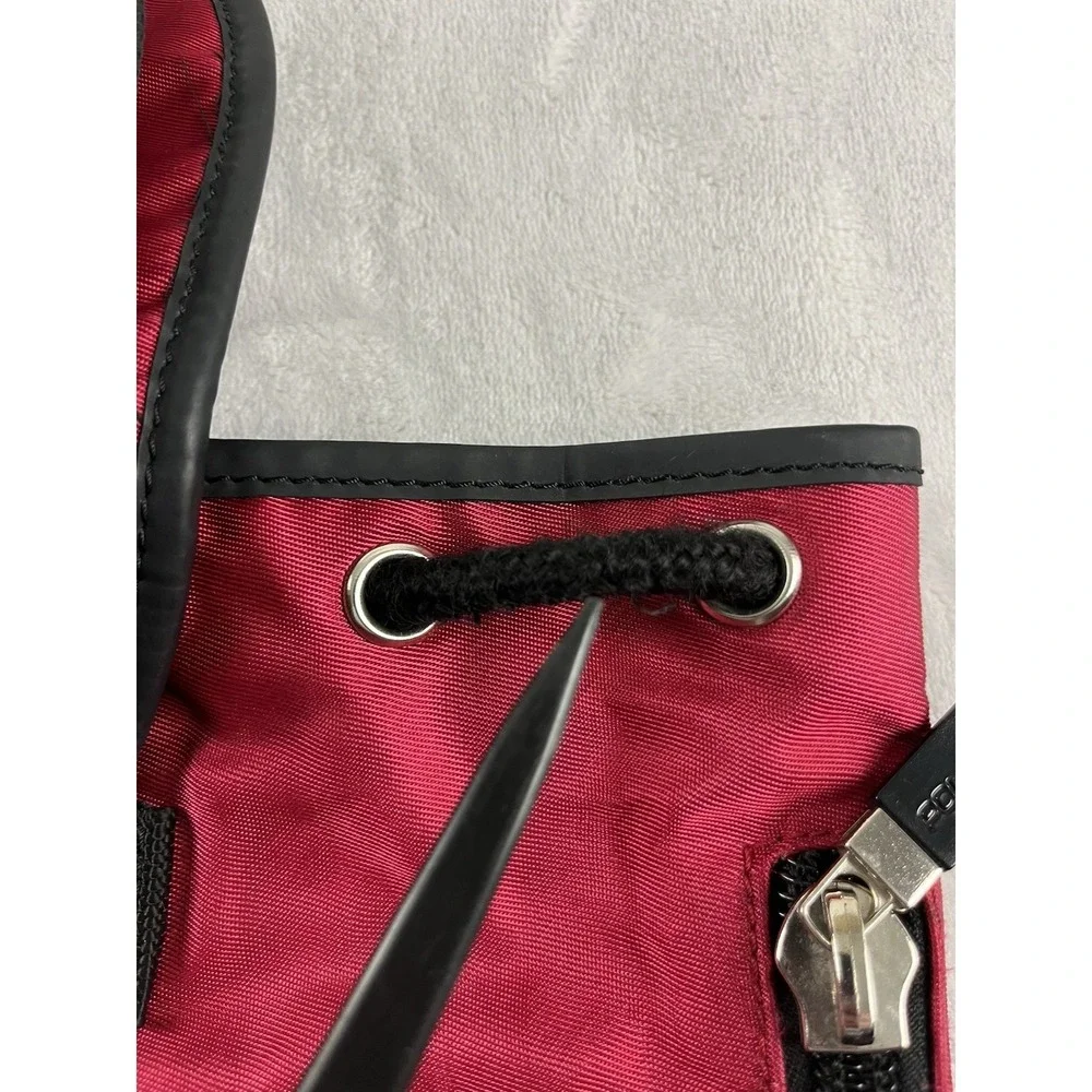 Vintage Polo Sport Ralph Lauren Backpack Red Black Rucksack Drawstring